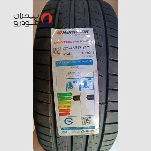 لیبل اتحادیه اروپا لاستیک هانکوک 225/45/17 گل VENTUS Prime 4 K135